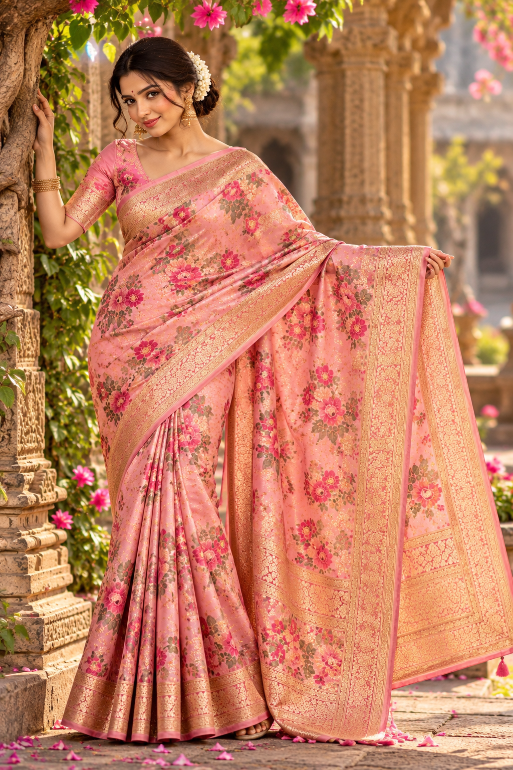 Hand-Painted Madhubani Tussar Silk Saree